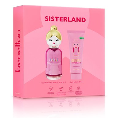 SET PERFUME BENETTON SISTERLAND PINK RASPBERRY MUJER EDT 80ML+BODY LOTION 75ML - 3