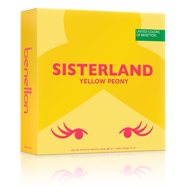SET PERFUME BENETTON SISTERLAND YELLOW PEONY MUJER EDT 80ML+BODY LOTION 75ML - 2