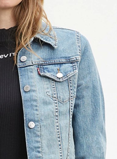 CASACA MUJER LEVI'S AZUL CLARO ORIGINAL TRUCKER - 4