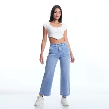 JEAN STRAIGHT MUJER METAL JEANS ALGODÓN KIM