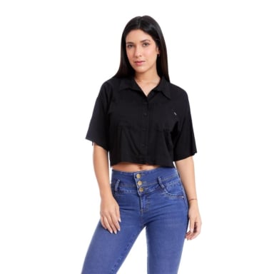 BLUSA MANGA 3/4 MUJER METAL JEANS BLENDA - 1
