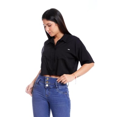 BLUSA MANGA 3/4 MUJER METAL JEANS BLENDA - 2