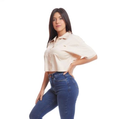 BLUSA MANGA 3/4 MUJER METAL JEANS BLENDA - 2