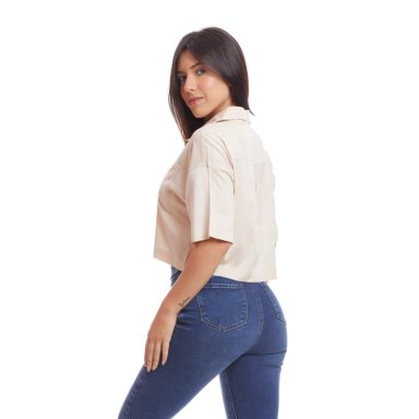 BLUSA MANGA 3/4 MUJER METAL JEANS BLENDA - 3