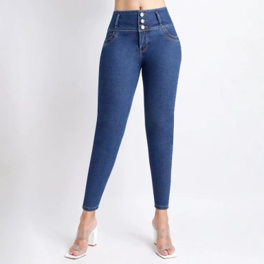 JEANS SKINNY MUJER KANSAS AZUL 011625A - 1