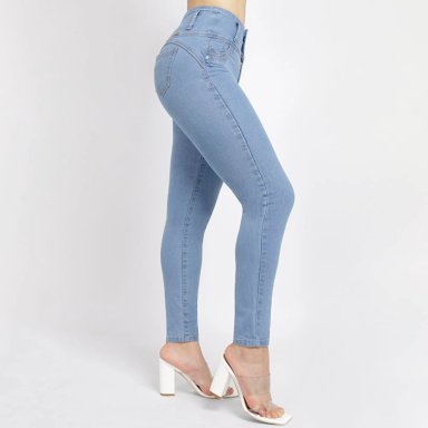 JEANS SKINNY MUJER KANSAS CELESTE 011625B - 2