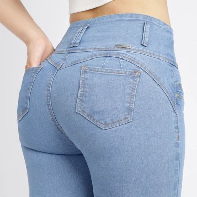 JEANS SKINNY MUJER KANSAS CELESTE 011625B - 4