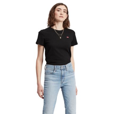POLO MANGA CORTA ALGODÓN MUJER LEVI'S NEGRO PERFECT TEE