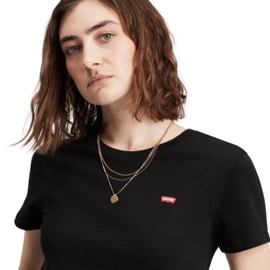 POLO MANGA CORTA ALGODÓN MUJER LEVI'S NEGRO PERFECT TEE - 3