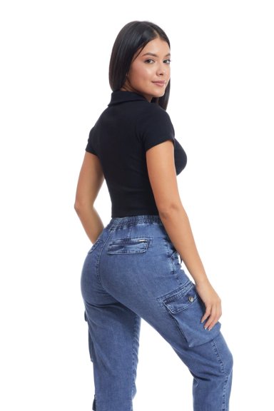 POLO MUJER METAL JEANS RIB CAMISERO SAMI - 3
