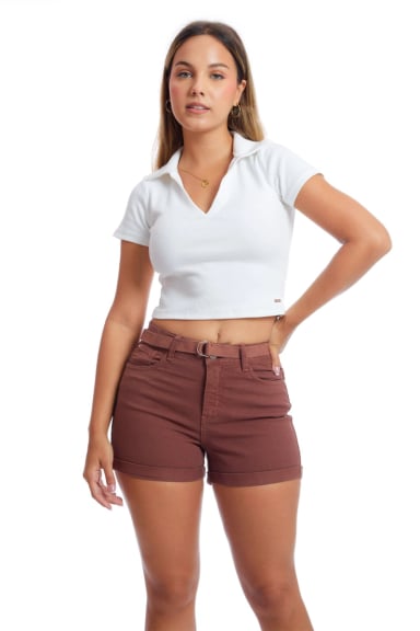 POLO MUJER METAL JEANS RIB CAMISERO SAMI - 1