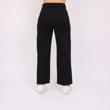 JEAN RECTO MUJER KAYRA POBLET NEGRO STRAIGHT COMFY CROPPED - 2
