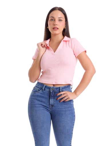 POLO MUJER METAL JEANS RIB CAMISERO SAMI - 1