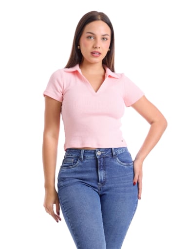 POLO MUJER METAL JEANS RIB CAMISERO SAMI - 2