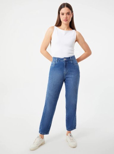 JEANS ALGODÓN MOM MUJER INDEX - 5