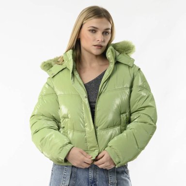 CASACA MUJER BLACKOUT PUFFER ANGIE MANGA LARGA M24