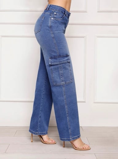 JEANS PALAZZO MUJER KANSAS CARGO - 2