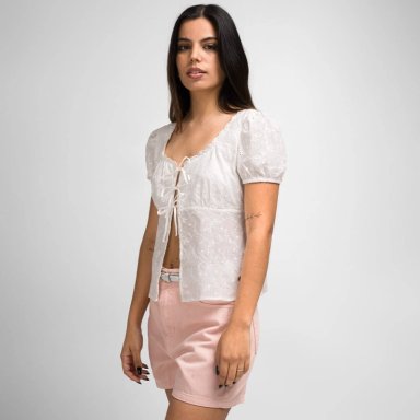 BLUSA MANGA CORTA MUJER SQUEEZE MARFIL BALENA - 3