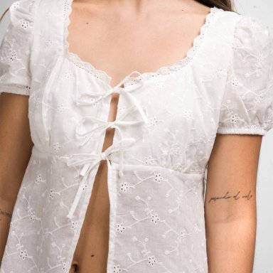 BLUSA MANGA CORTA MUJER SQUEEZE MARFIL BALENA - 5