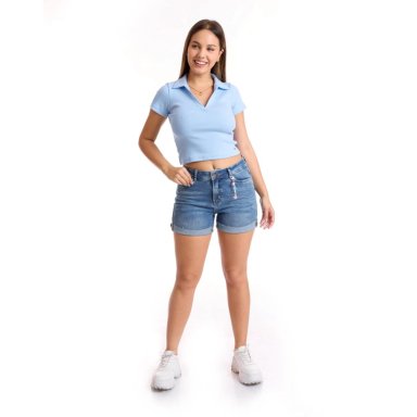 POLO MUJER METAL JEANS RIB CAMISERO SAMI - 2