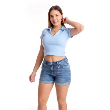 POLO MUJER METAL JEANS RIB CAMISERO SAMI - 3