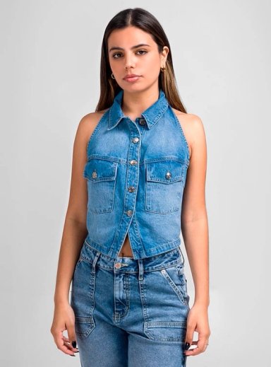 BLUSA SIN MANGAS MUJER SQUEEZE CELESTE LEYLARA