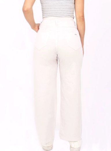 PANTALÓN CASUAL LARGO ALGODÓN STRAIGHT MUJER KAYRA POBLET PERFECT FIT COMFY CROPPED - 3