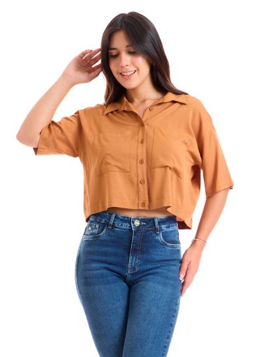BLUSA MANGA 3/4 MUJER METAL JEANS BLENDA - 2