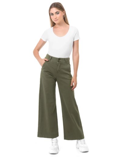 PANTALÓN ALGODÓN WIDE LEG MUJER PIONIER ESSEN
