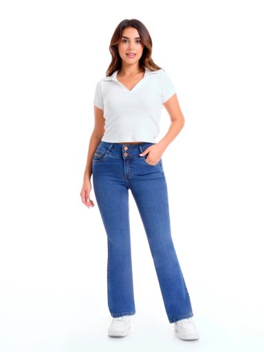 JEANS ALGODÓN FLARE MUJER METAL JEANS SULY