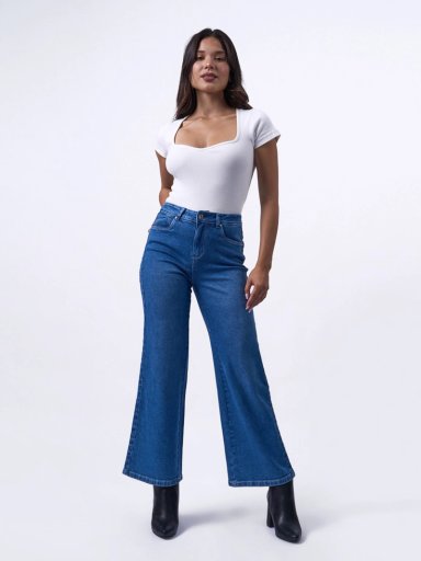 JEANS ALGODÓN PALAZZO MUJER MACHINE PASCUA 