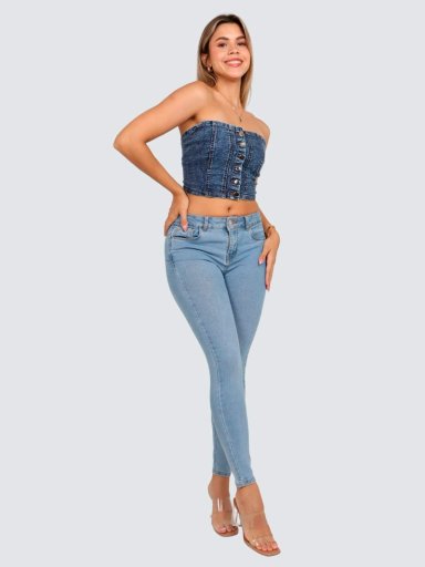 JEANS ALGODÓN SKINNY MUJER PARADA 111 LUZ