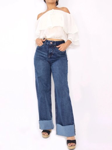 JEANS ALGODÓN WIDELEG MUJER KAYRA POBLET PERFECT FIT