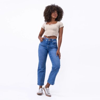 JEANS ALGODÓN RECTO MUJER MACHINE MACHINE SHANE - 5