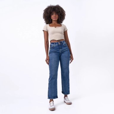 JEANS ALGODÓN RECTO MUJER MACHINE MACHINE SHANE - 4