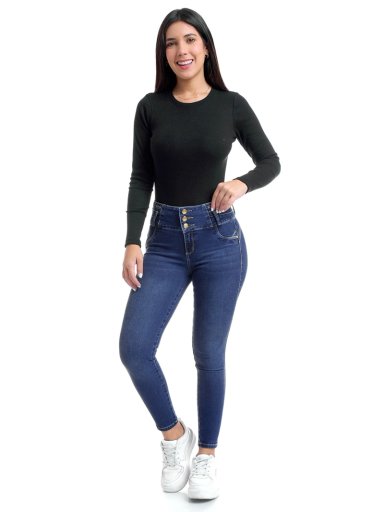JEANS ALGODÓN SKINNY MUJER METAL JEANS LUCILA - 1