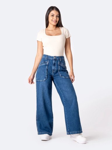 JEANS ALGODÓN WIDELEG MUJER PIONIER MARENIH