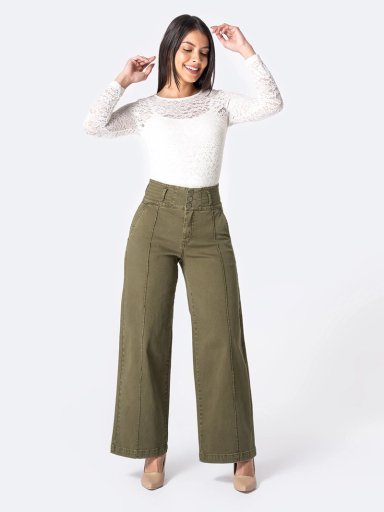PANTALÓN ALGODÓN WIDELEG MUJER PIONIER DELYLAH