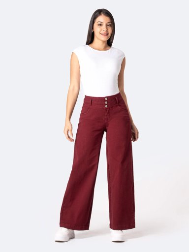 PANTALÓN ALGODÓN WIDELEG MUJER PIONIER NELITA