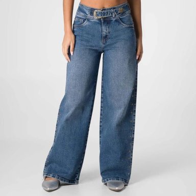 JEANS ALGODÓN WIDE LEG MUJER SQUEEZE WEDLI