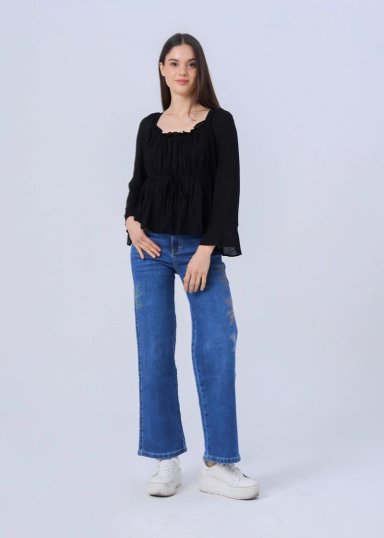 JEANS ALGODÓN RECTO MUJER ALEJANDRA BAIGORRIA MAR