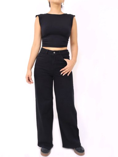 JEANS ALGODÓN WIDELEG MUJER KAYRA POBLET PERFECT FIT COMFY VINTAGE - 1