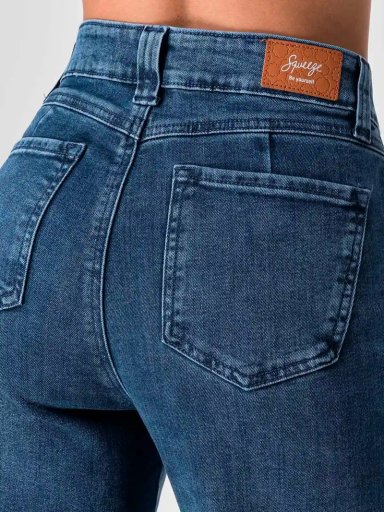JEAN WIDELEG MUJER SQUEEZE CELESTE ALGODÓN MEINI - 5