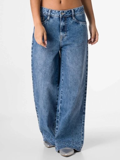 JEAN ALGODÓN WIDELEG MUJER SQUEEZE AZUL OSCURO NIDMY - 2