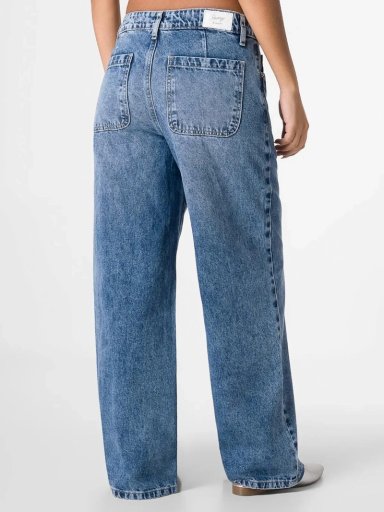 JEAN ALGODÓN WIDELEG MUJER SQUEEZE AZUL OSCURO NIDMY - 3