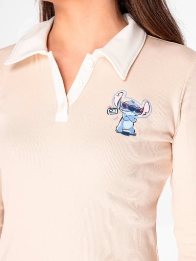 POLO MANGA LARGA MUJER SQUEEZE BEIGE - 4