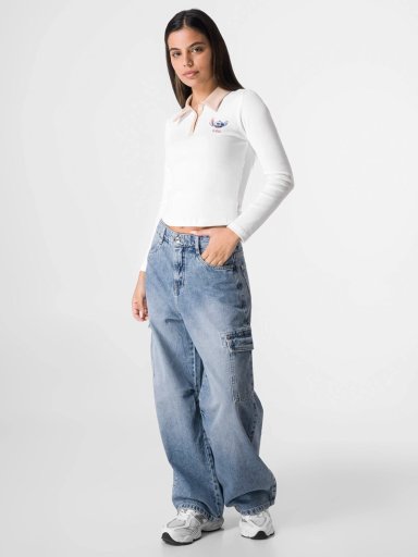 POLO MANGA LARGA MUJER SQUEEZE BLANCO