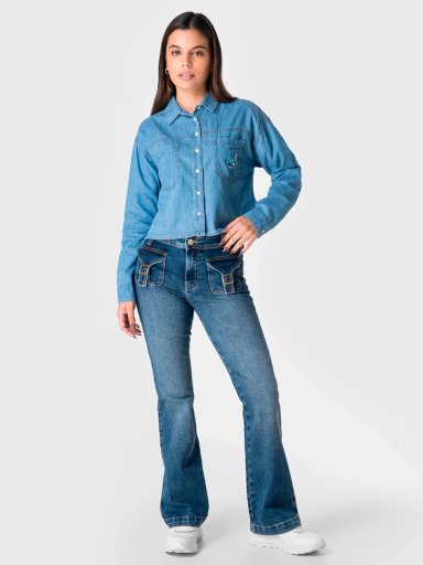 BLUSA MANGA LARGA MUJER SQUEEZE DENIM YESSY STITCH