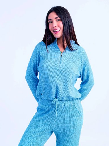 CASACA MANGA LARGA ALGODÓN MUJER SODA BLUES HELAENA