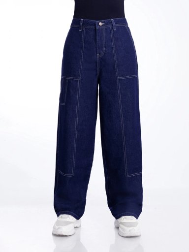 JEAN ALGODÓN MUJER KANSAS AZUL BAGGY